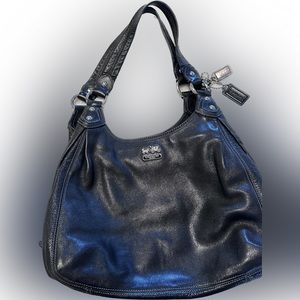 Coach Madison Black Leather Maggie Bag, few minor scuffs